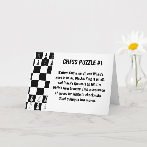 Chess Puzzle Greeting Cards _ Game of Strategy