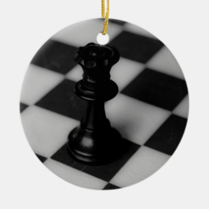Chess queen ceramic ornament