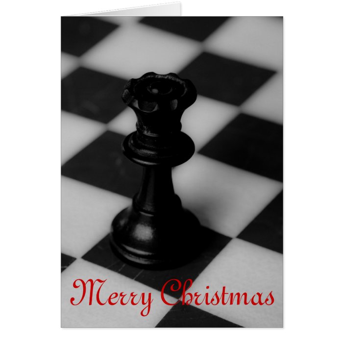 Chess queen christmas card