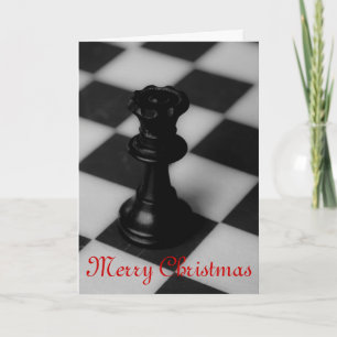 Chess queen christmas holiday card