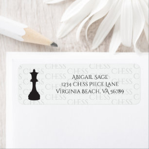 Chess Queen Classic Piece Modern Address Label