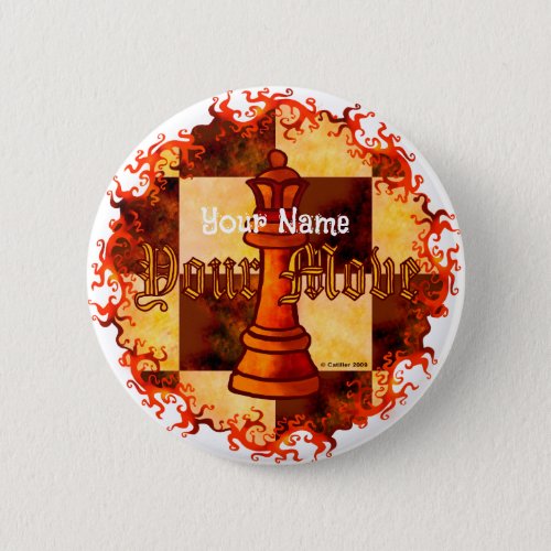 Chess Queen custom name pin
