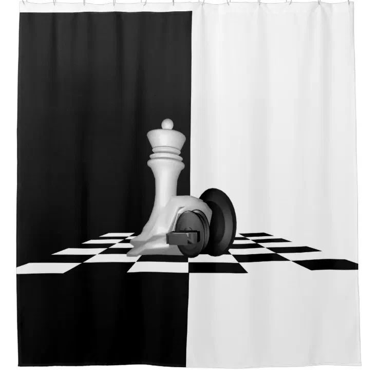 chess shower curtain