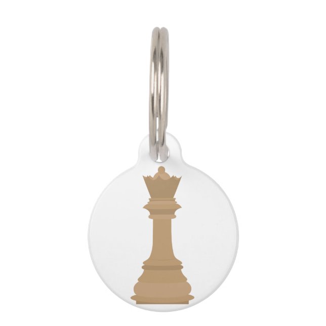 Chess Queen Pet ID Tag (Front)