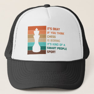Chess Quote Vintage Sunset Trucker Hat