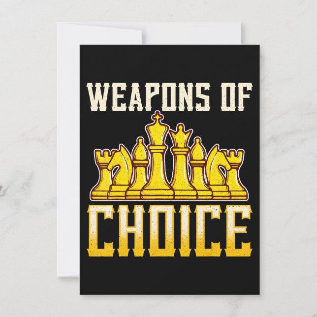 Chess Quote Weapons Of Choice Chess Team Player Invitation (Front)