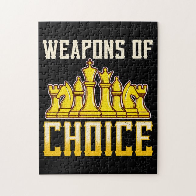 Chess Quote Weapons Of Choice Chess Team Player Jigsaw Puzzle (Vertical)