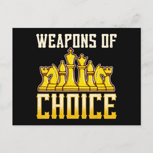 Chess Quote Weapons Of Choice Chess Team Player Postcard (Front)