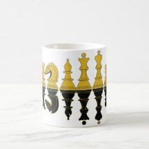 Chess Reflection, Chess Mug, wit-t-shirt
