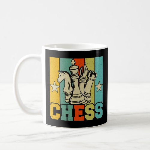 Chess Retro Graphic Chess Player Checkmate Board G Coffee Mug