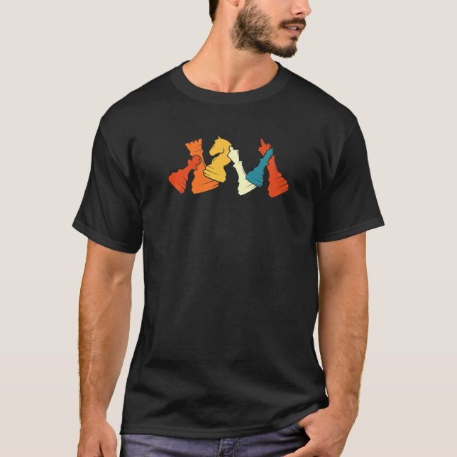 Chess Retro Graphic Chess Player Checkmate Board G T-Shirt (Front)
