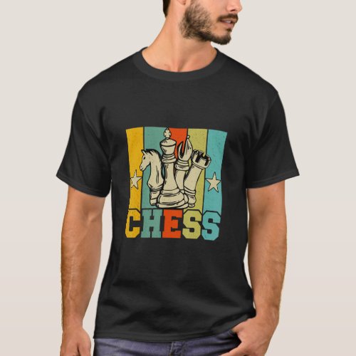 Chess Retro Graphic Chess Player Checkmate Board G T_Shirt