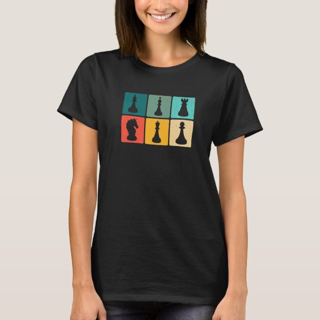 Chess Retro Graphic Chess Player Checkmate Board G T-Shirt (Front)