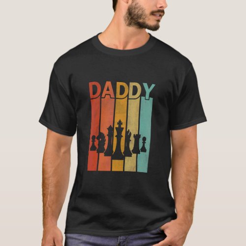 Chess Retro Style Vintage Daddy Graphic Fathers D T_Shirt