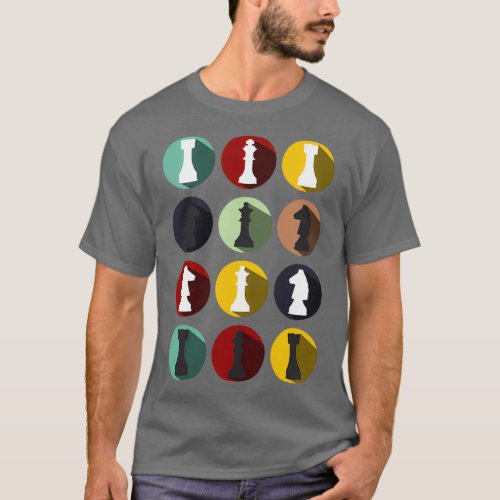 Chess Round Chess Piece Cool Board Game Lovers Gif T_Shirt