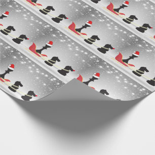 Chess Santa Claus and Reindeer Christmas Wrapping Paper