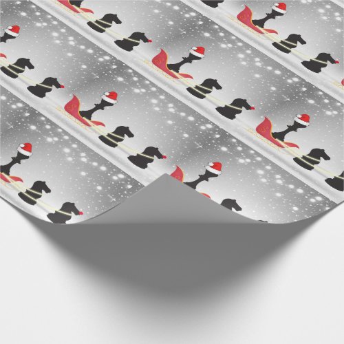 Chess Santa Claus and Reindeer Christmas Wrapping Paper