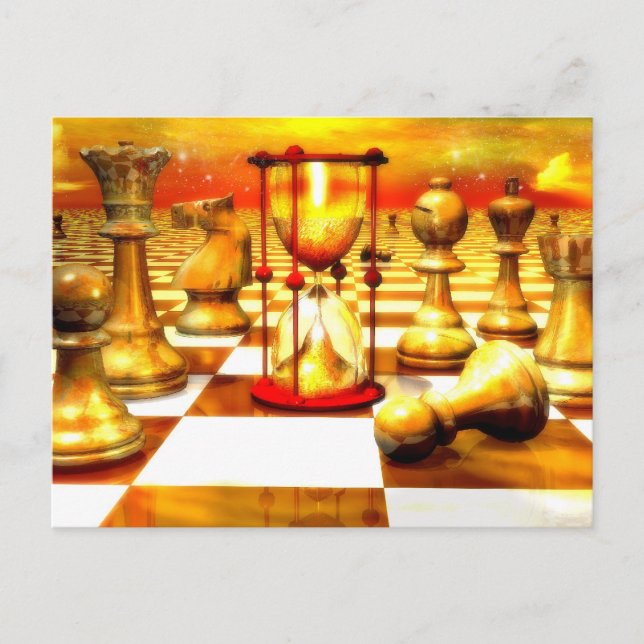 Chess Series, Chess Paintings, Chess art Postcard (Front)