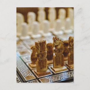 Chess set for sale, Khan el Khalili Bazaar, Postcard
