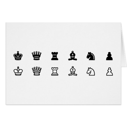 Chess Set Symbols Cards (Front Horizontal)