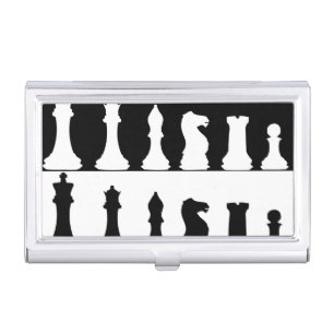 Chess Silhouette Business Card Holder