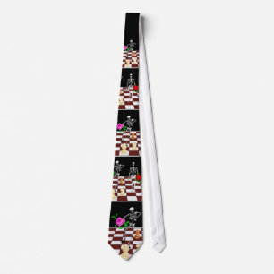 Chess Skeletons Neck Tie