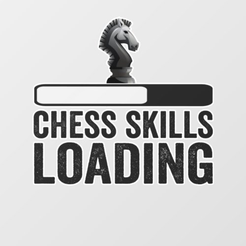 Chess Skills Loading Funny Knight Piece Chess Wall Decal