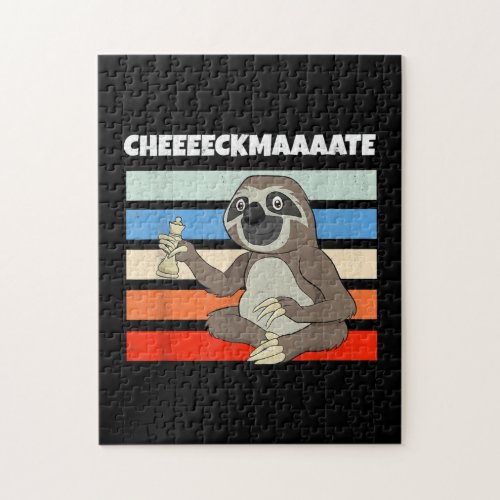 Chess Sloth Slow Ceckmate In One Funny Chess Jigsaw Puzzle