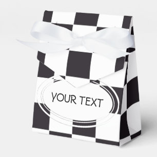 Chess Square Pattern - black + your background Favor Boxes