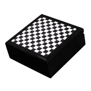 Chess Square Pattern - black + your background Gift Box
