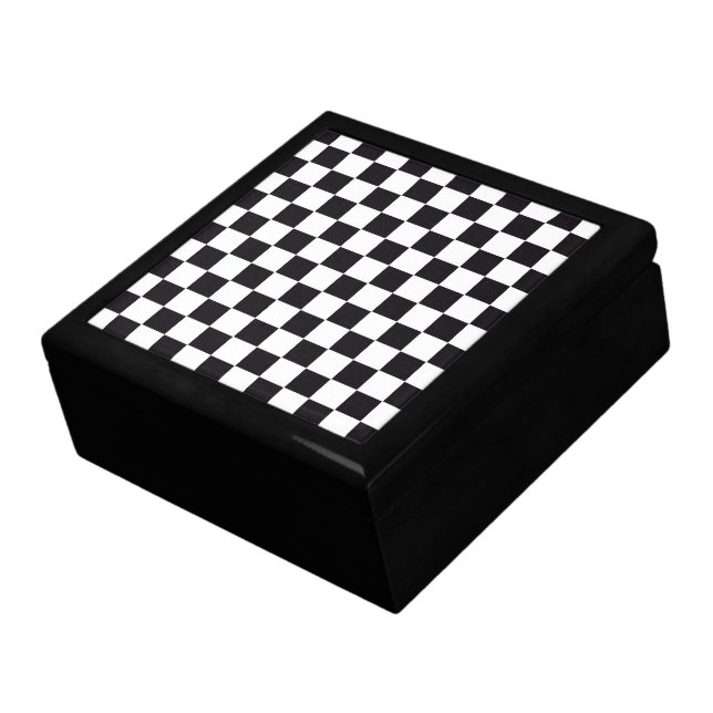 Chess Square Pattern - black + your background Gift Box (Side)