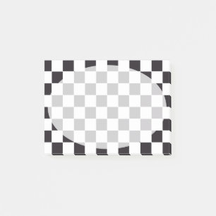 Chess Square Pattern - black + your background Post-it Notes