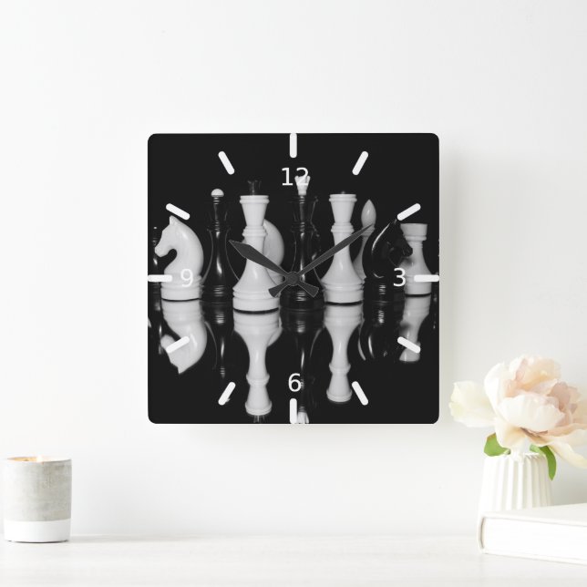 Chess Square Wall Clock (Home)
