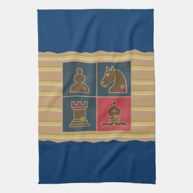 Chess Squares Kitchen Towel (Vertical)