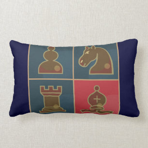 Chess Squares Lumbar Pillow