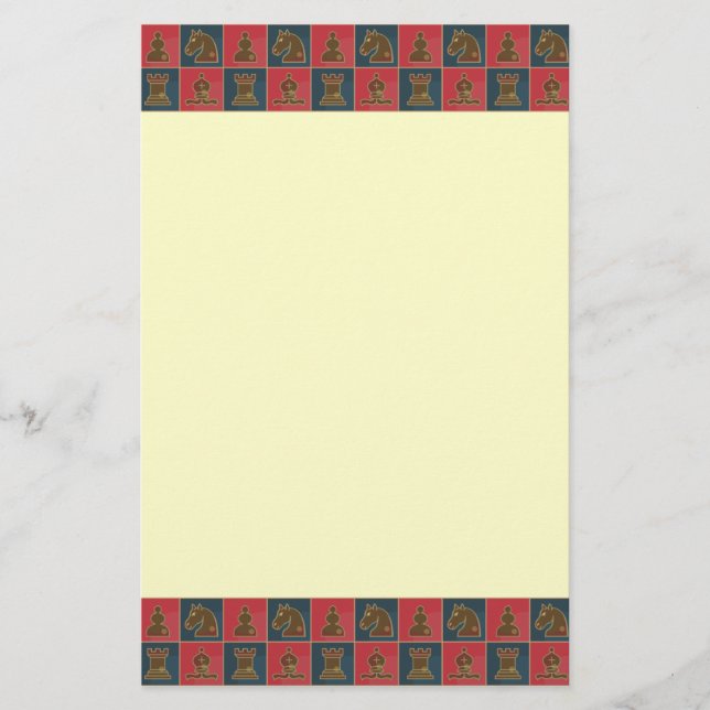 Chess Squares Stationery (Front)