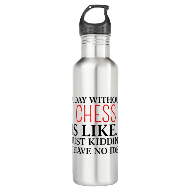 chess stainless steel water bottle (Front)