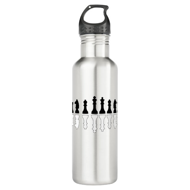 chess stainless steel water bottle (Front)