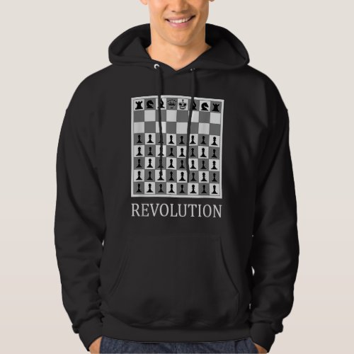 Chess starting position Revolution against capital Hoodie