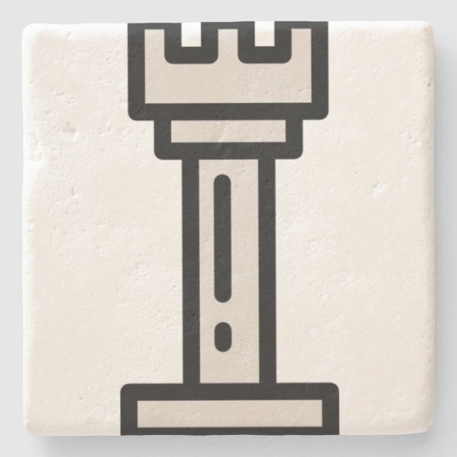 chess stone coaster (Front)