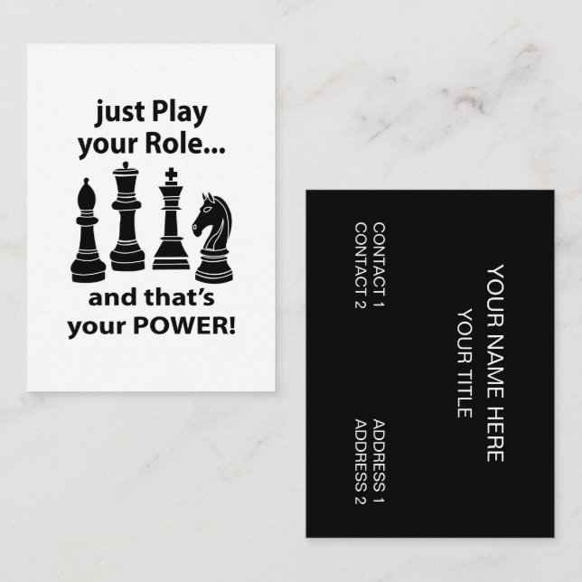 Chess Strategy Coach  Business Card (Front/Back)
