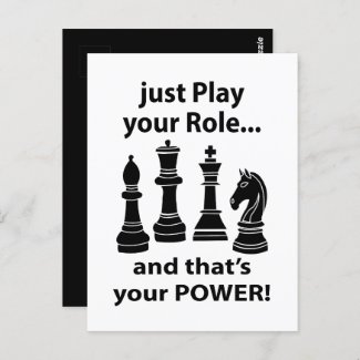 Chess Strategy Player Postcard