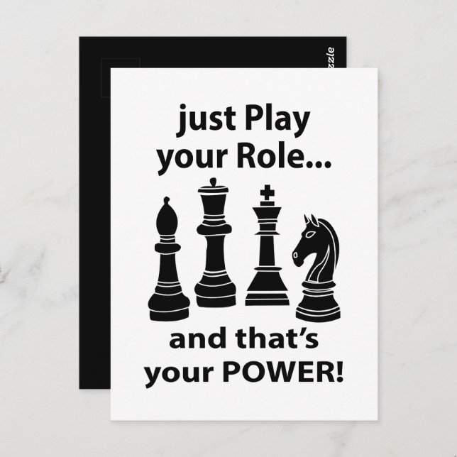 Chess Strategy Player Postcard (Front/Back)