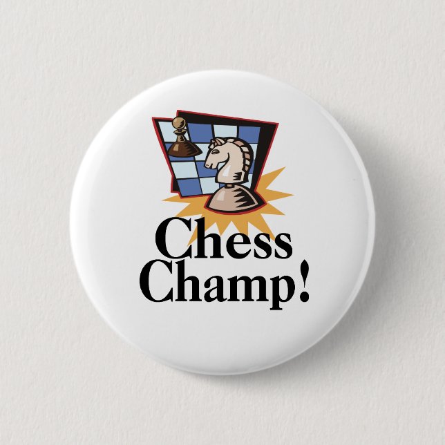 Chess T-shirts and Gifts. Pinback Button (Front)