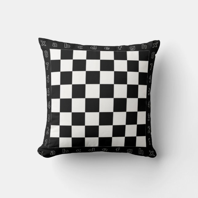 chess table throw pillow (Front)