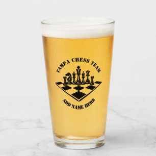 Chess Team Add Name Glass