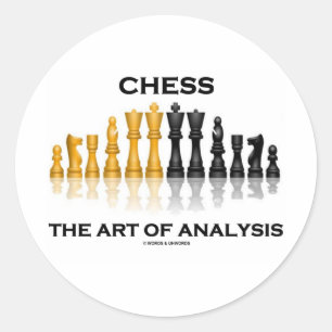 Chess The Art Of Analysis Classic Round Sticker