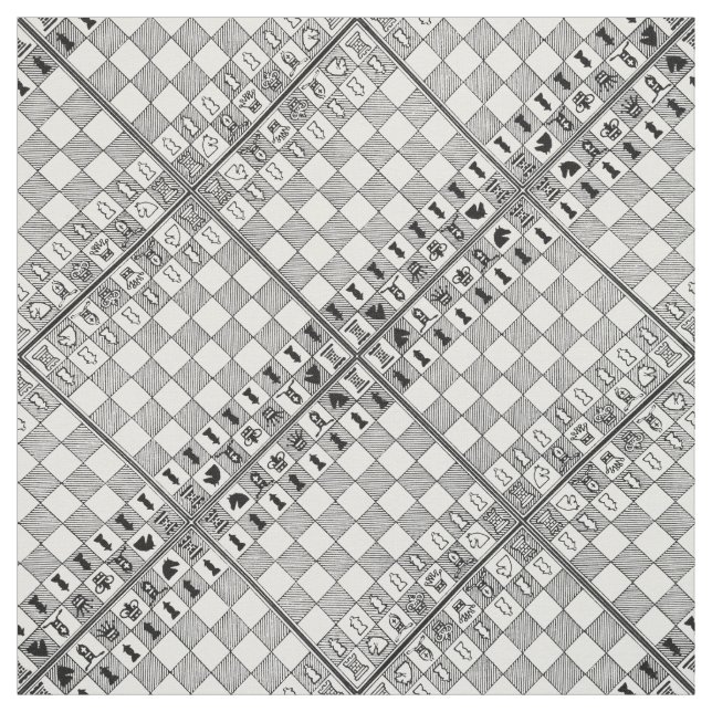 Chess Theme Fabric (Swatch)