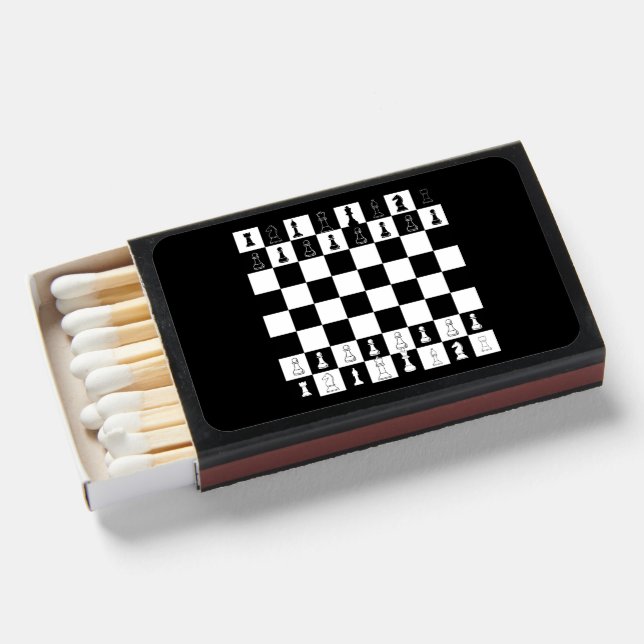 Chess Theme Matchbox Party Favors Matchboxes (Front Open)