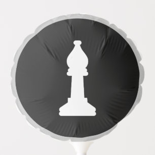 Chess Theme Party Balloons -Bishop Black and White
